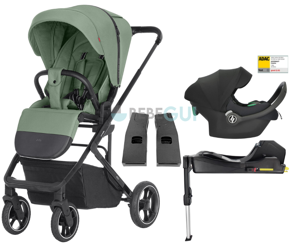 Carrello - ALFA 5508 (2024) - Sea Green  + Avionaut - COSMO SMART 2.0 - Black + Avionaut - BASE DOCK 2 +  Adaptadores