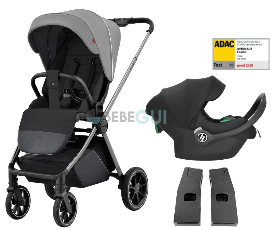 Carrello - ULTRA 5525 - Silk Grey + Avionaut - COSMO SMART 2.0 - Black  + Adaptadores