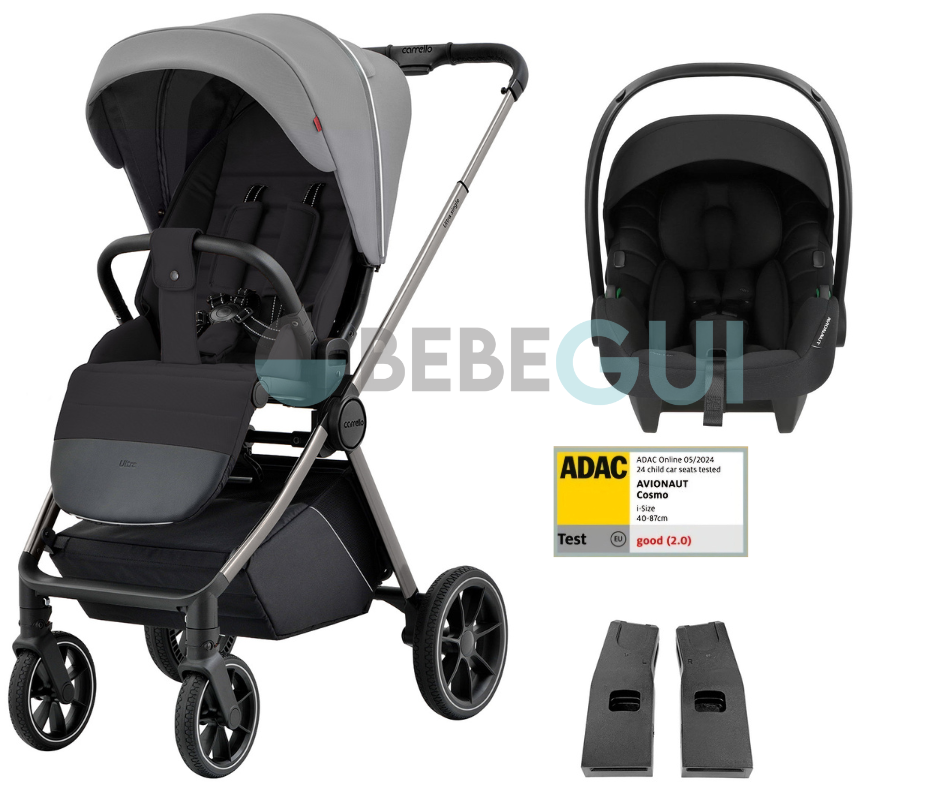 Carrello - ULTRA - Silk Grey + Avionaut - COSMO - Black  + Adaptadores