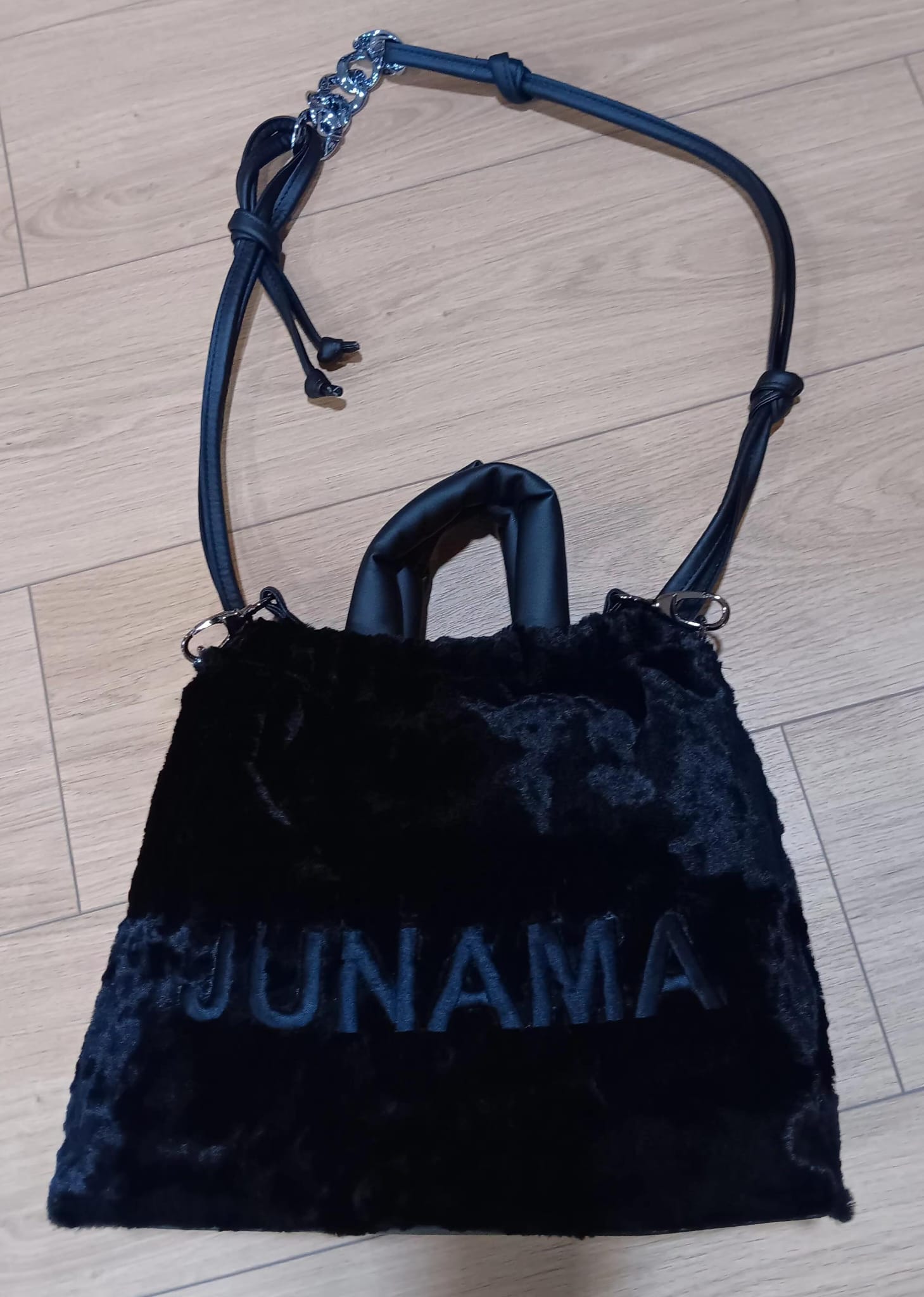 Junama - Carteira da mamã em Veludo - Black