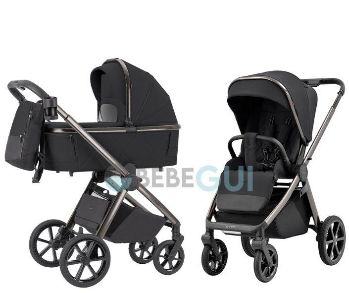 Carrello - OMEGA 6530/1 - Absolut Black + Avionaut - COSMO - Black + Adaptadores - Bebegui - Cadeiras Auto e Carrinhos