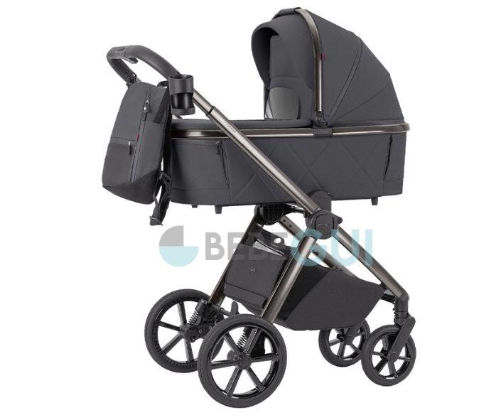 Carrello - OMEGA 6530/1 - Excelente Grey + Avionaut - COSMO - Black + Adaptadores - Bebegui - Cadeiras Auto e Carrinhos