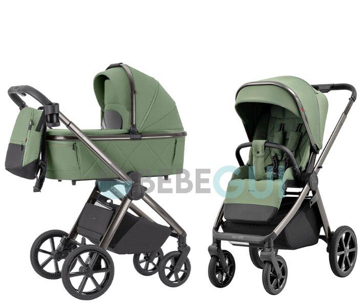 Carrello - OMEGA 6530/1 - Perfect Green + Avionaut - Cosmo - Black + Adaptadores - Bebegui - Cadeiras Auto e Carrinhos